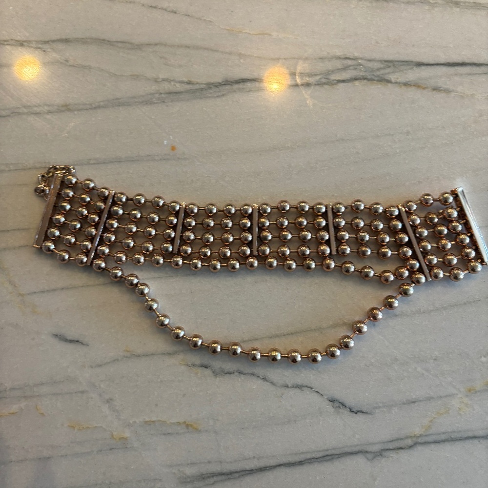 Maison Margiela rose gold chocker necklace